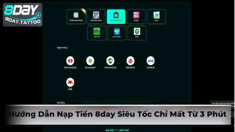 Nạp tiền 8day